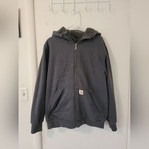 Carhartt Heavyweight Zipup men's size Med Thick lining, Quilted sleeves.